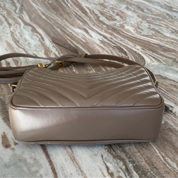 Saint Laurent Lou Medium YSL Camera Bag in Taupe - Picture 10 of 13